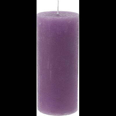 Bougie givrée violet 6 × 14 cm